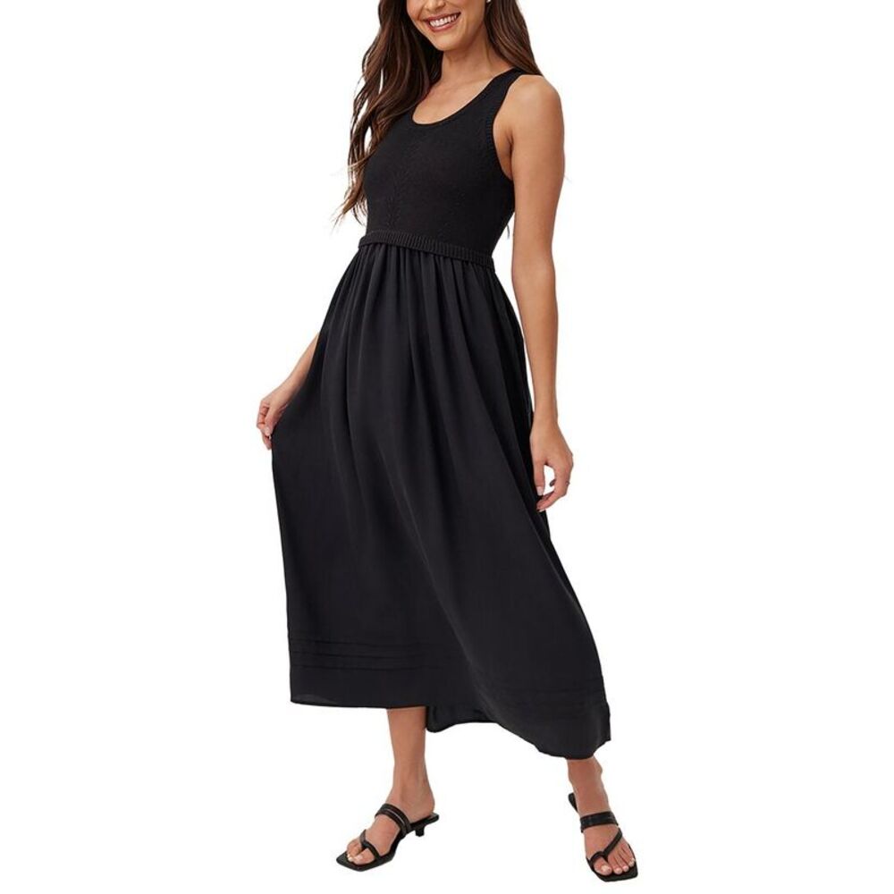 Bella Dahl Womens  Linen-Blend Midi Dress
